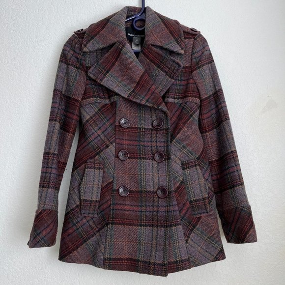 Moda International for Victoria's Secret Wool Pea Coat, Purple, Size XS - Picture 1 of 14